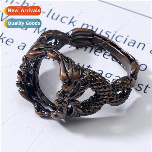 Europe vintage dragon head animal ring diy jewelry accessori