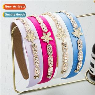 ins baroque glass Hair vintage 适用women diamonds wash bands