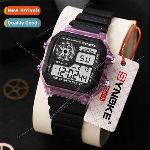 Student electronic watch luminous waterproof sports men squa