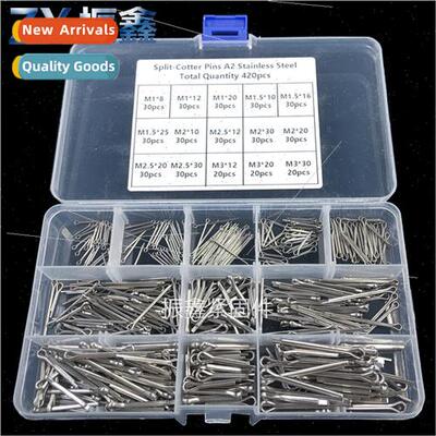 420pcs 304 M1 M2 M2.5 M3 GB91 Cotter Pin Hairpin Type Combin