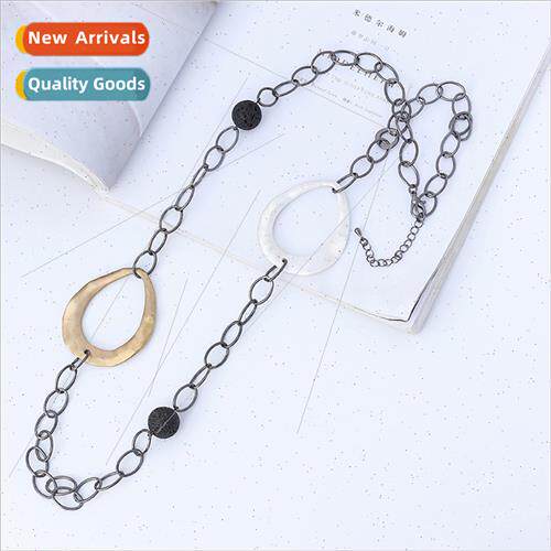 Women Sweater Chain Fashion Hundred Water Drops Metal Brushe