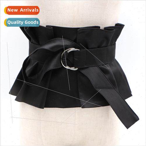 Fashion ruffled straps thin silk waist seal female dress shi