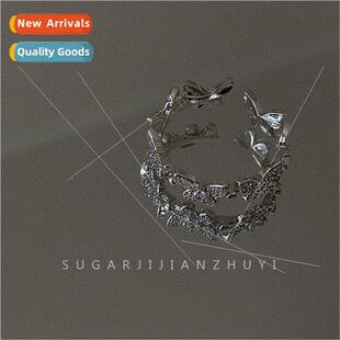 Butterfly opening ring female Mori Korea simple ins niche fa