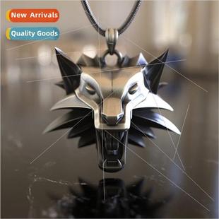 hop head punk men wolf pendant necklace Europe hip new
