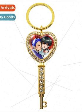 New Anime Sk8 Infiny Art Glass Heart Charm  Fashion Jeweller