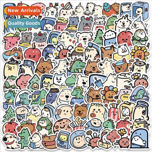 100 Small ze Funny Animal Cartoon Cute Kids Stickers ggage C