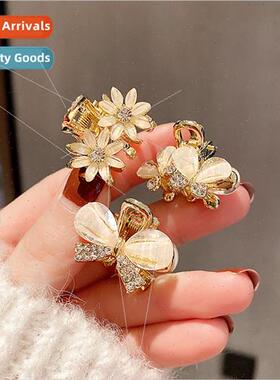 Korea crystal bow hairpin female mini small grab clip versat