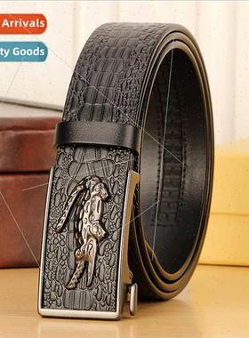 new leather men belt whin wear automatic buckle belt men lei