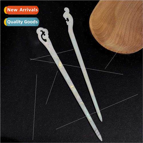 Acetate hairpin simple modern hairpin plating hair pill head - 实物图