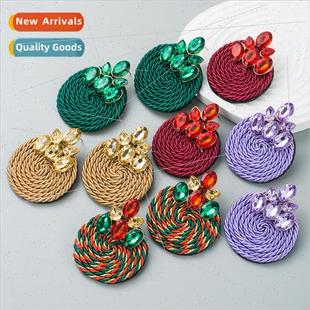 Europe fashion creative crystal polyester elastic thread knt