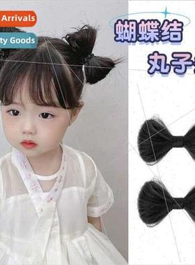 Children wig female cute pill head baby hair clips versatile