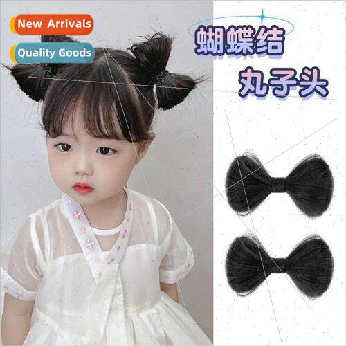 Children wig female cute pill head baby hair clips versatile