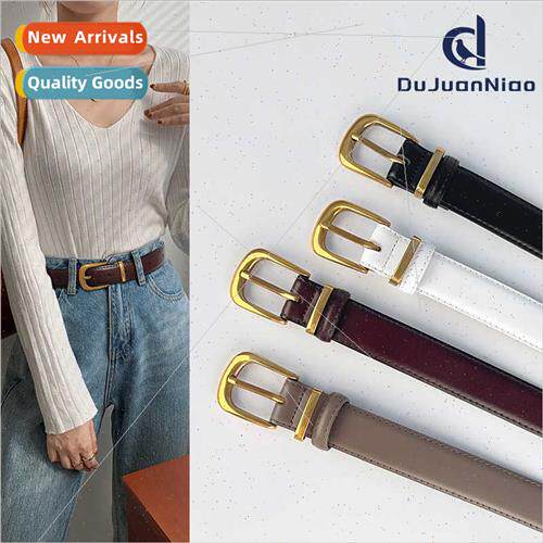 Women leather belt cowhide hundred simple business casual pa
