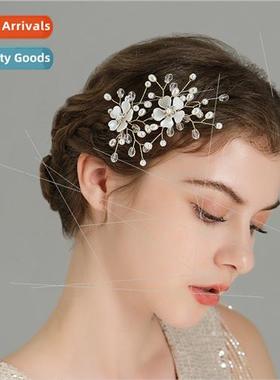 New handmade hairpin bridal headdress plate hair plug U-shap