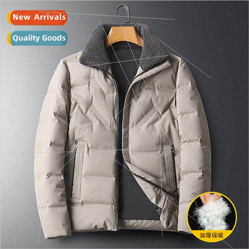Autumn winter down jacket short 80 whe duck down men fashion