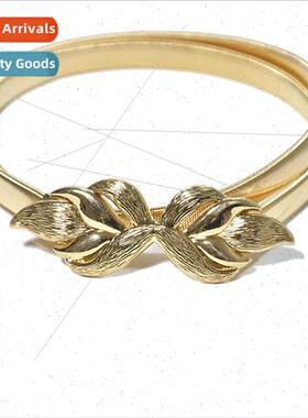 Women Metal Spring Waist Chain Sweet Fashion Double Lotus Fl