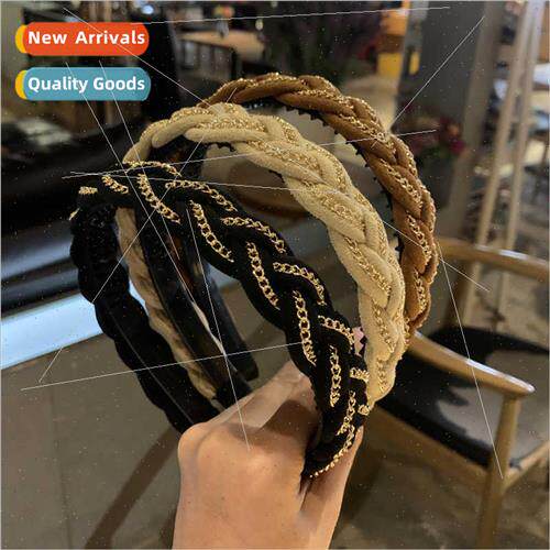 fall winter chain hair accessories fashion hair card wool kn