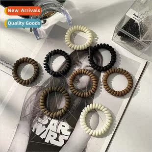 mple durable frosted telephone wire hair band high elasticy