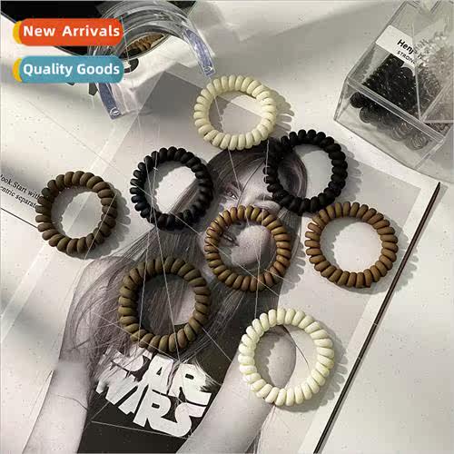 mple durable frosted telephone wire hair band high elasticy