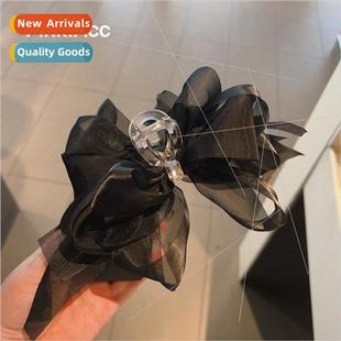 Back Plate Bow Grab Mesh Princess Hair Head Clip Large