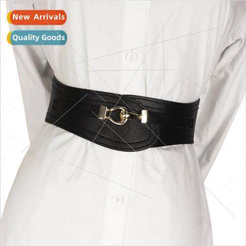 mple versatile wide belt female Korean elastic decorative sw
