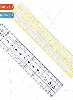 3X15cm Colorful Black Yellow Ruler DIY Tools Quilting Ruler