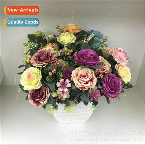 Fake flowers decorative table flowers indoor floral home fur