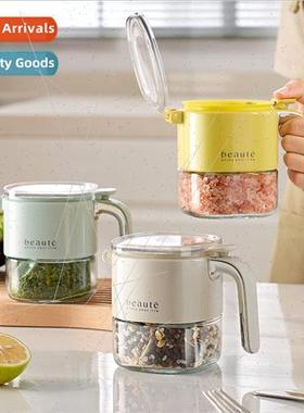 Press type seasoning box sealed moisture a spoon to put salt