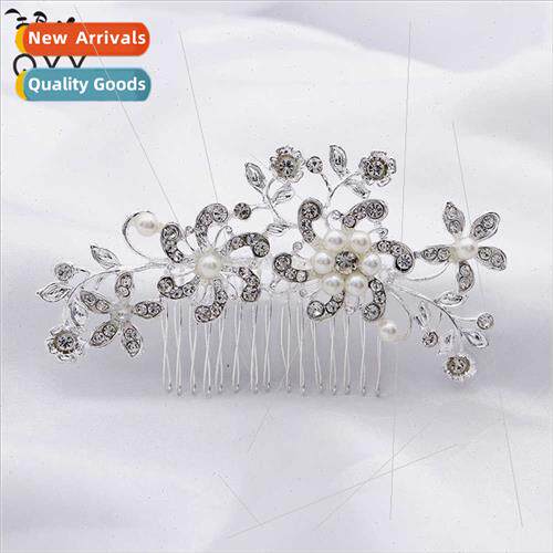 Europe court vintage hair ornaments diamonds pearls flowers