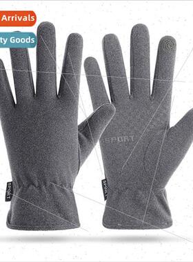 Warm gloves de velvet fabric fall winter riding -slip cold f