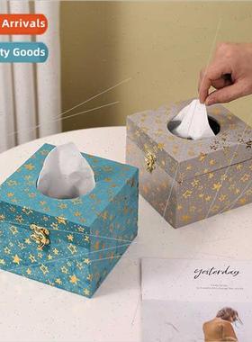 Square paper towel box wooden velvet extractable paper towel