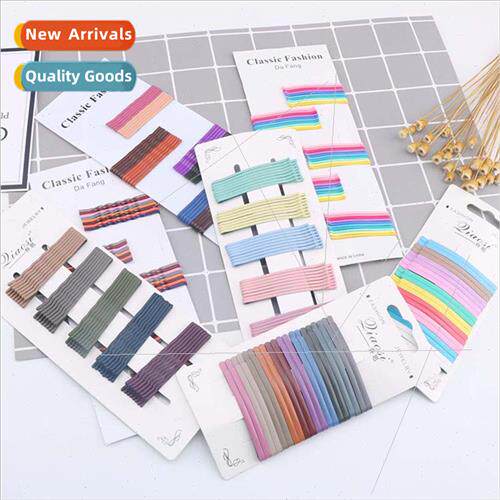 Hair clip female Korean ins side clip colorful one word clip