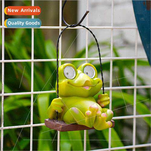 Outdoor Frog Hanging Cute Ornament Garden Planter Patio Fenc