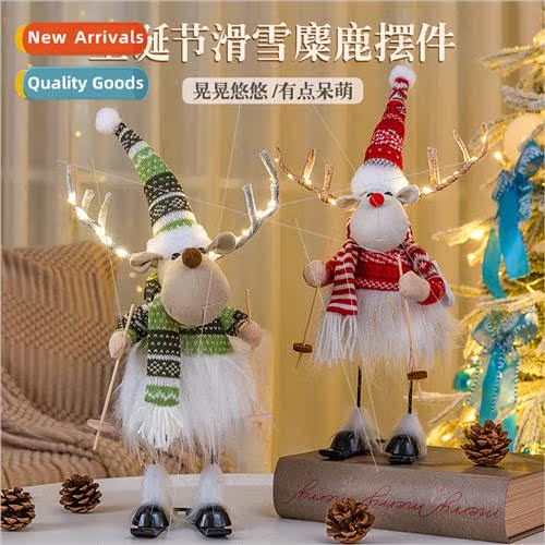 al single Christmas elk ornaments Scandinavian standing post