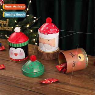 iron art candy cute lid snack hat jar Christmas storage