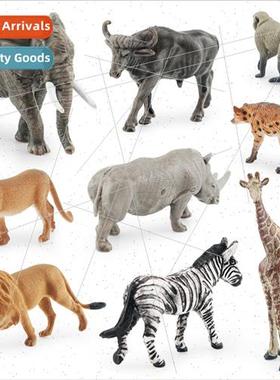 Africa animal model zebra lion spotted hyena whe rhino buffa