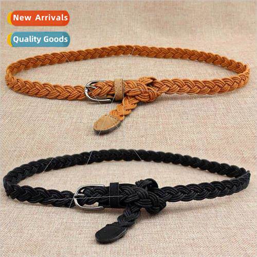 Vintage Mori system twist weaving thin belt waist chain deco