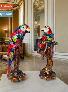 Europe creative dazzle color parrot ornament home living roo