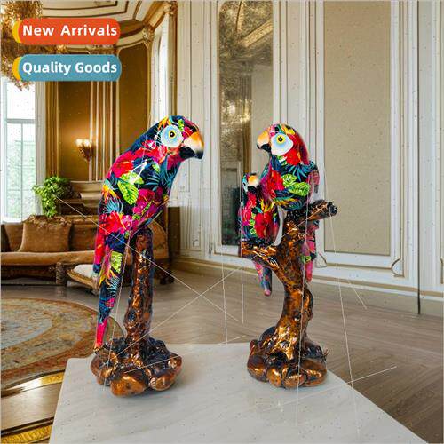 Europe creative dazzle color parrot ornament home living roo