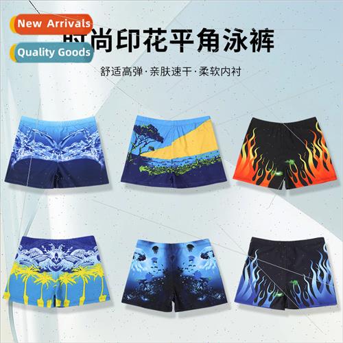Adult swim trunks fashion polyester large size printing swim
