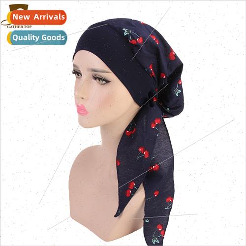 Women Elastic HairbHeadbHat Garden Cotton Chemo Hat Pirate H