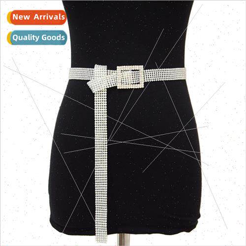 Women belt fashion simple ladies small diamond belt round di