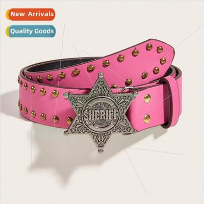 New willow nail nd fashion punk wide belt female jeans unive