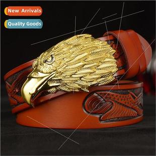 cowhide casual eagle Chinese pants belt head bel men