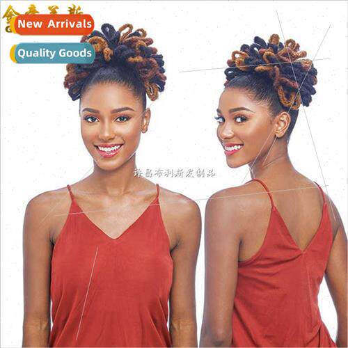 dread loc chig african chemical fiber dirty braid hair bun h