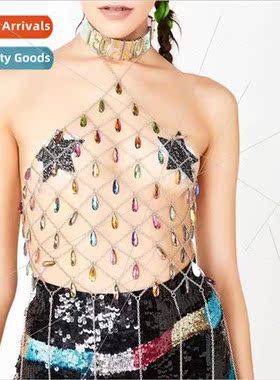 MW3159 Europevest Colorful Water Drop Crystal Pendant Hollow