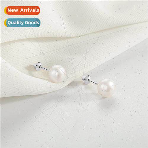 S925 silver Japan natural pearl earrings female screw screw