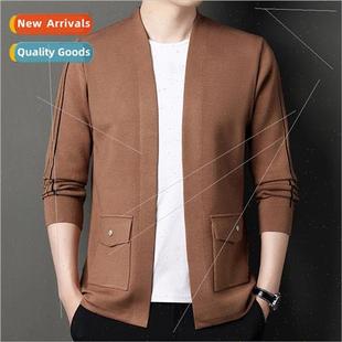 Men Cardigan Casual Popular Long Sleeve Personalized Sweater