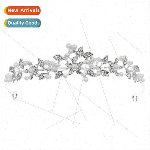 Korea bridal headdress hollow flowers leaves hair band handm