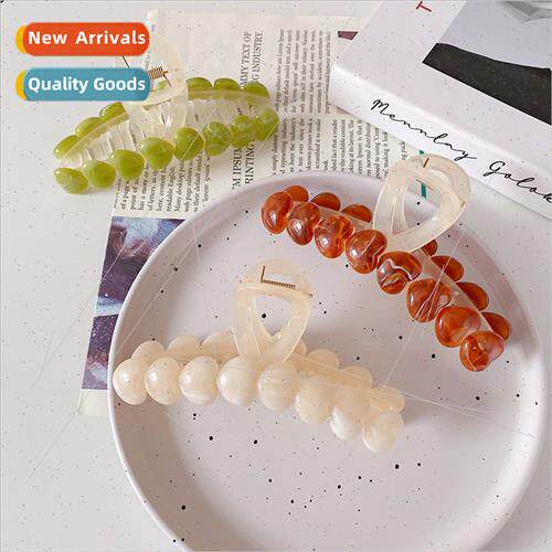 jelly love heart hair clips female back head advanced sense